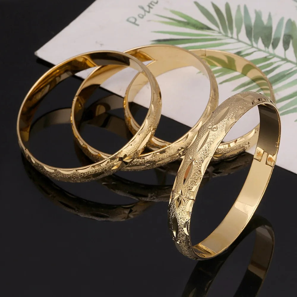 24k Gold Bangle for Women Gold Dubai Bride