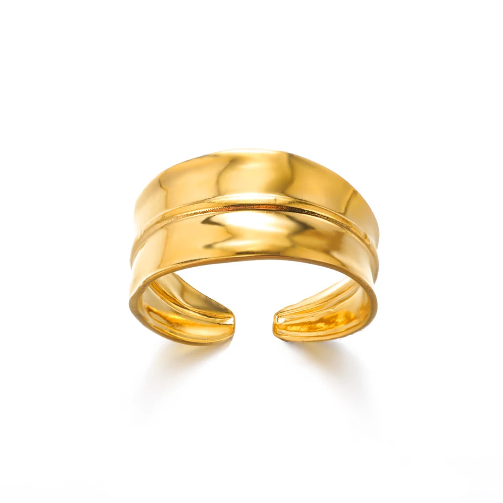 316L Stainless Steel Rings for Women Gold Color Women's Ring Male Finger Wedding Luxury Quality Jewelry Accessories 48 Style