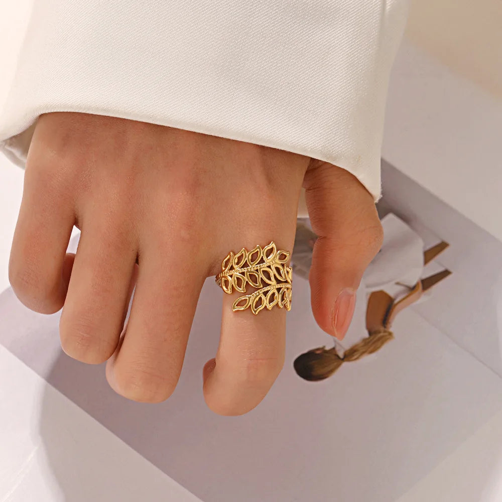 316L Stainless Steel Rings for Women Gold Color Women's Ring Male Finger Wedding Luxury Quality Jewelry Accessories 48 Style