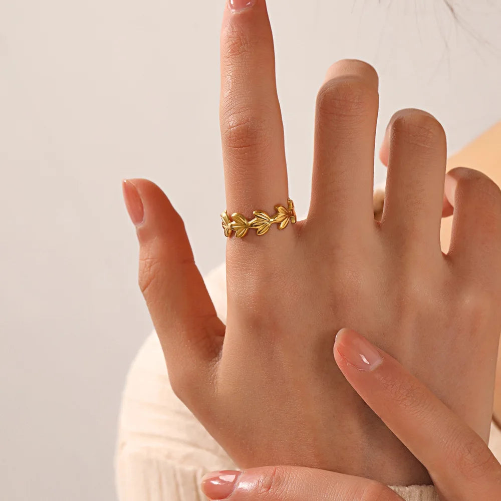 316L Stainless Steel Rings for Women Gold Color Women's Ring Male Finger Wedding Luxury Quality Jewelry Accessories 48 Style