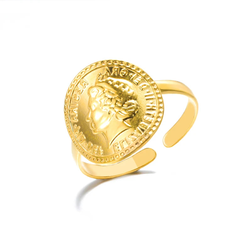 316L Stainless Steel Rings for Women Gold Color Women's Ring Male Finger Wedding Luxury Quality Jewelry Accessories 48 Style