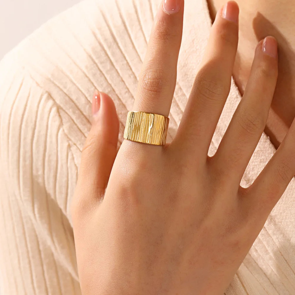 316L Stainless Steel Rings for Women Gold Color Women's Ring Male Finger Wedding Luxury Quality Jewelry Accessories 48 Style