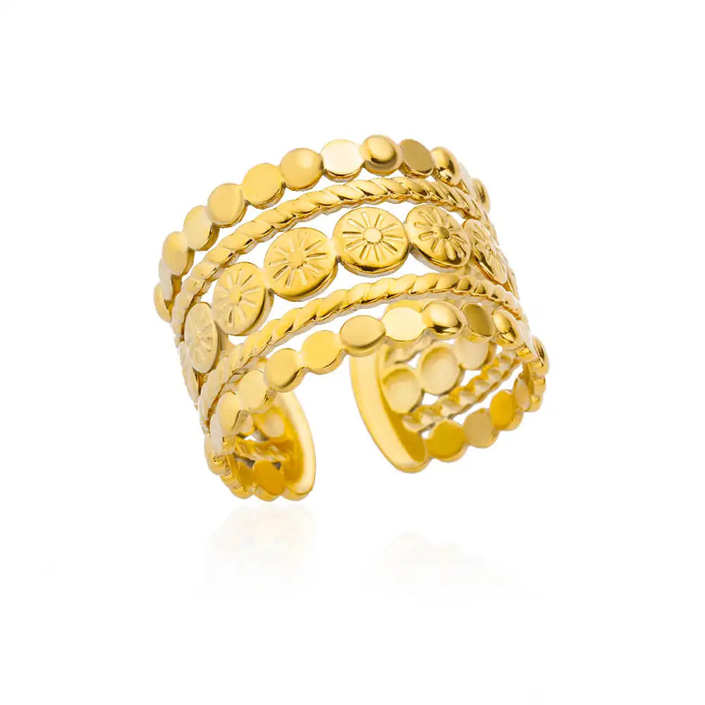 316L Stainless Steel Rings for Women Gold Color Women's Ring Male Finger Wedding Luxury Quality Jewelry Accessories 48 Style