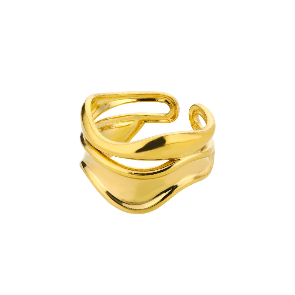316L Stainless Steel Rings for Women Gold Color Women's Ring Male Finger Wedding Luxury Quality Jewelry Accessories 48 Style